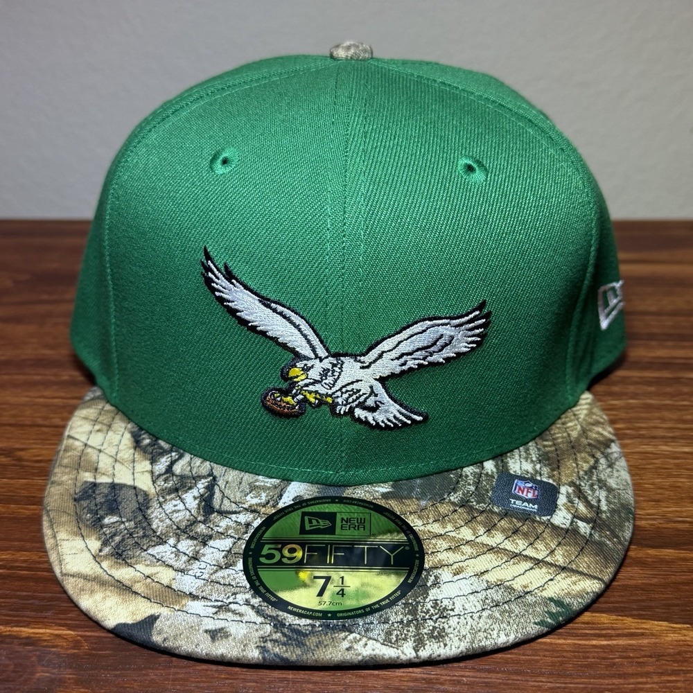 Philadelphia Eagles New Era 59Fifty Realtree Green/Camouflage Fitted 7 1/4 Hat